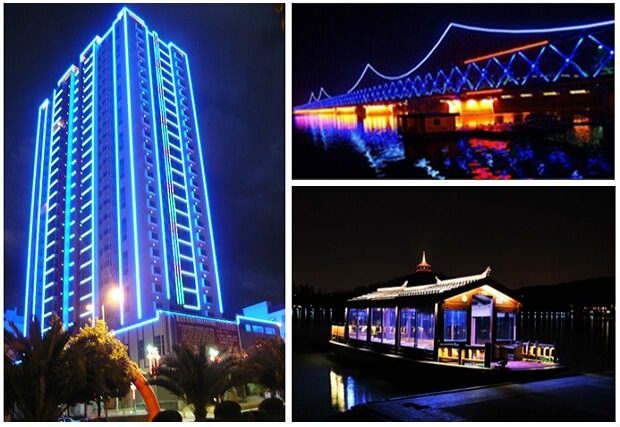 đèn led tran trí cho công trình kiến trúc