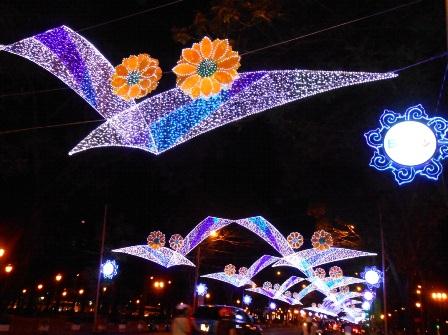 den led trang tri duong pho, mau den led trang tri duong pho